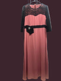 Salmon & Black Lace Dress — Pre-Loved