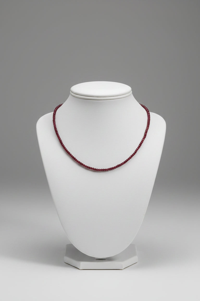 Garnet Stone Beaded Necklace
